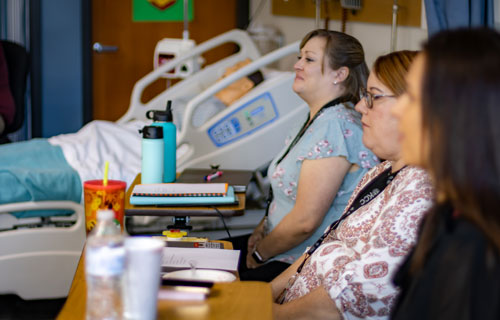 Nursing students during a lecture